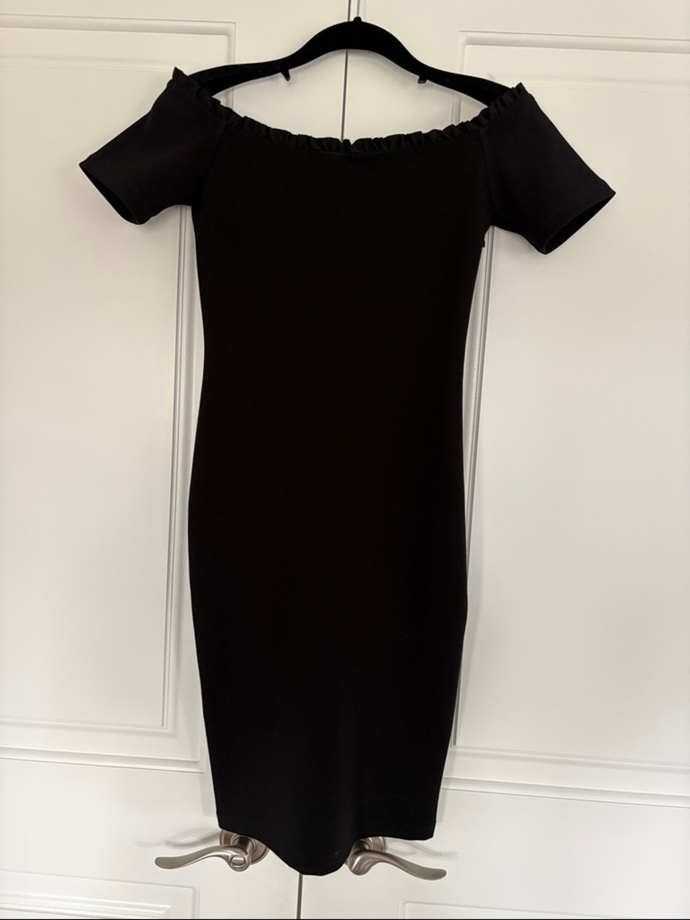 Diesel Black Off-Shoulder Midi Dress